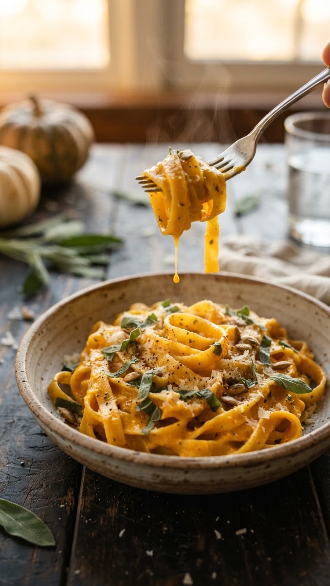 Creamy Pumpkin Pasta Sauce Preparation