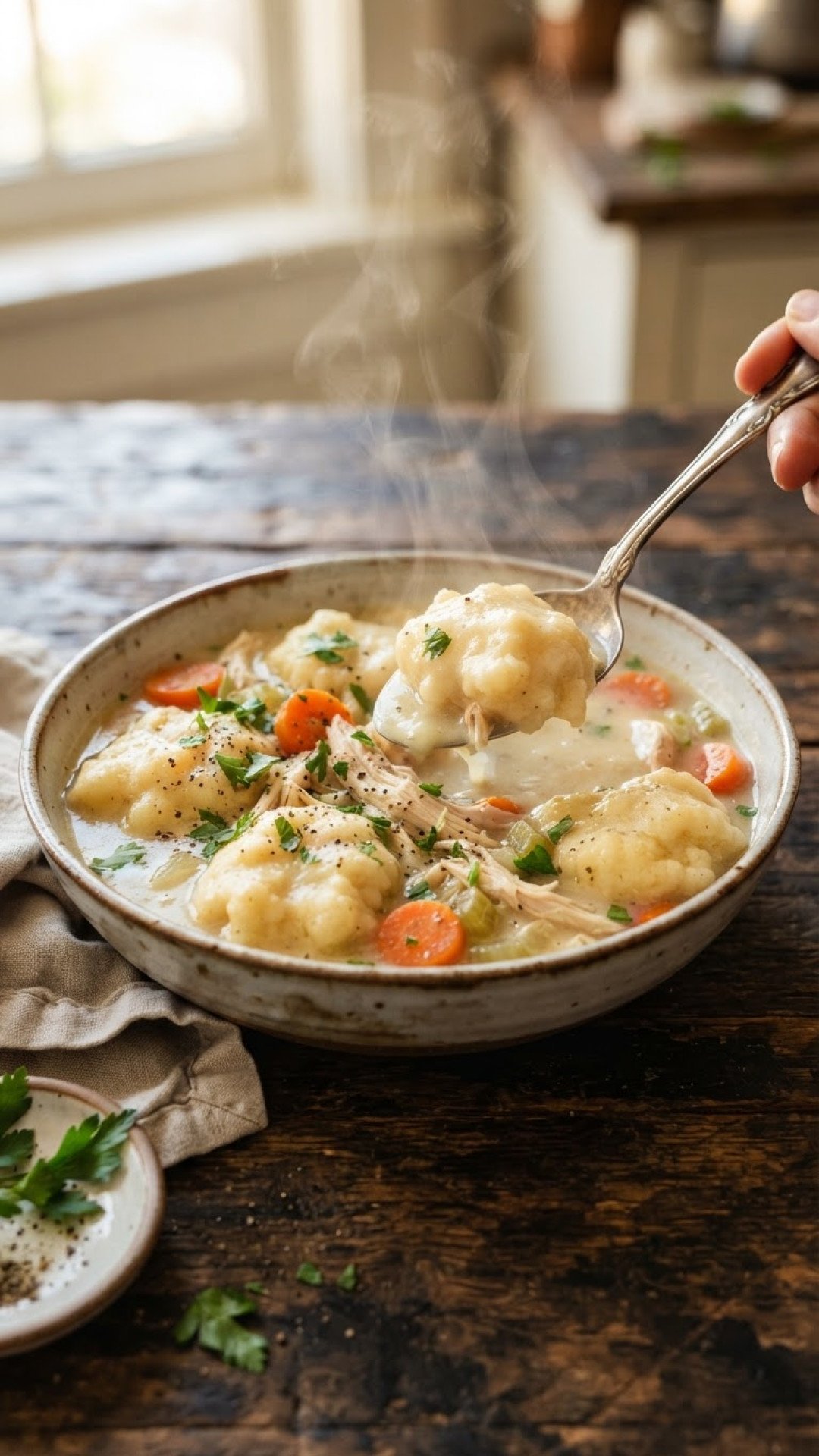 Easy Chicken and Biscuit Dumplings Preparation