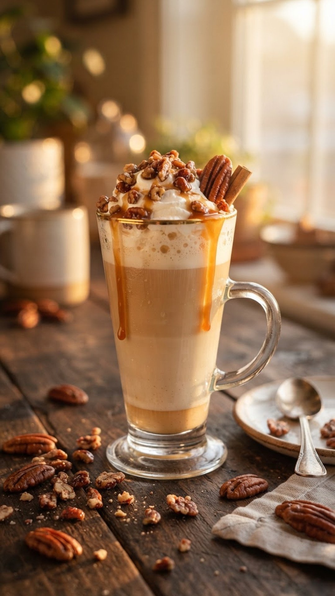 Iced Pecan Crunch Latte Preparation