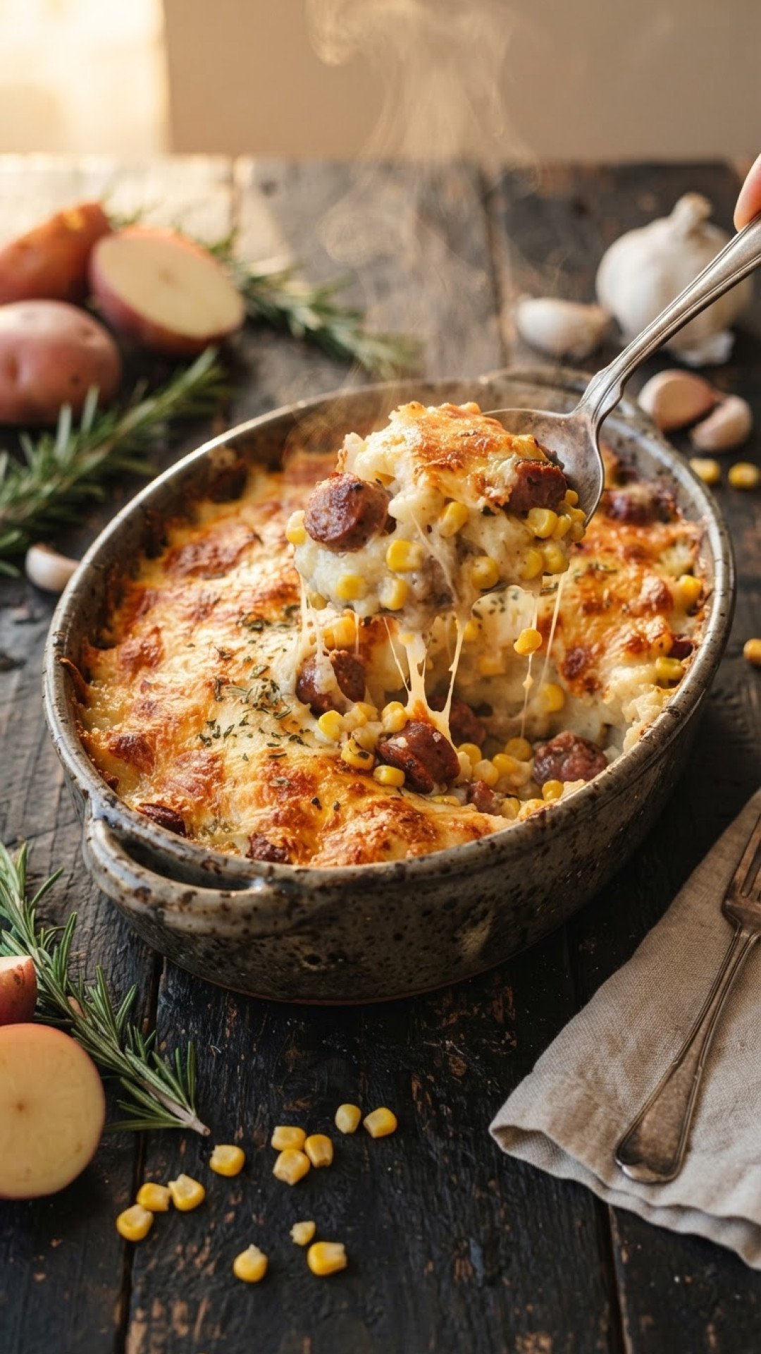Mash Potatoes with Sausage Preparation