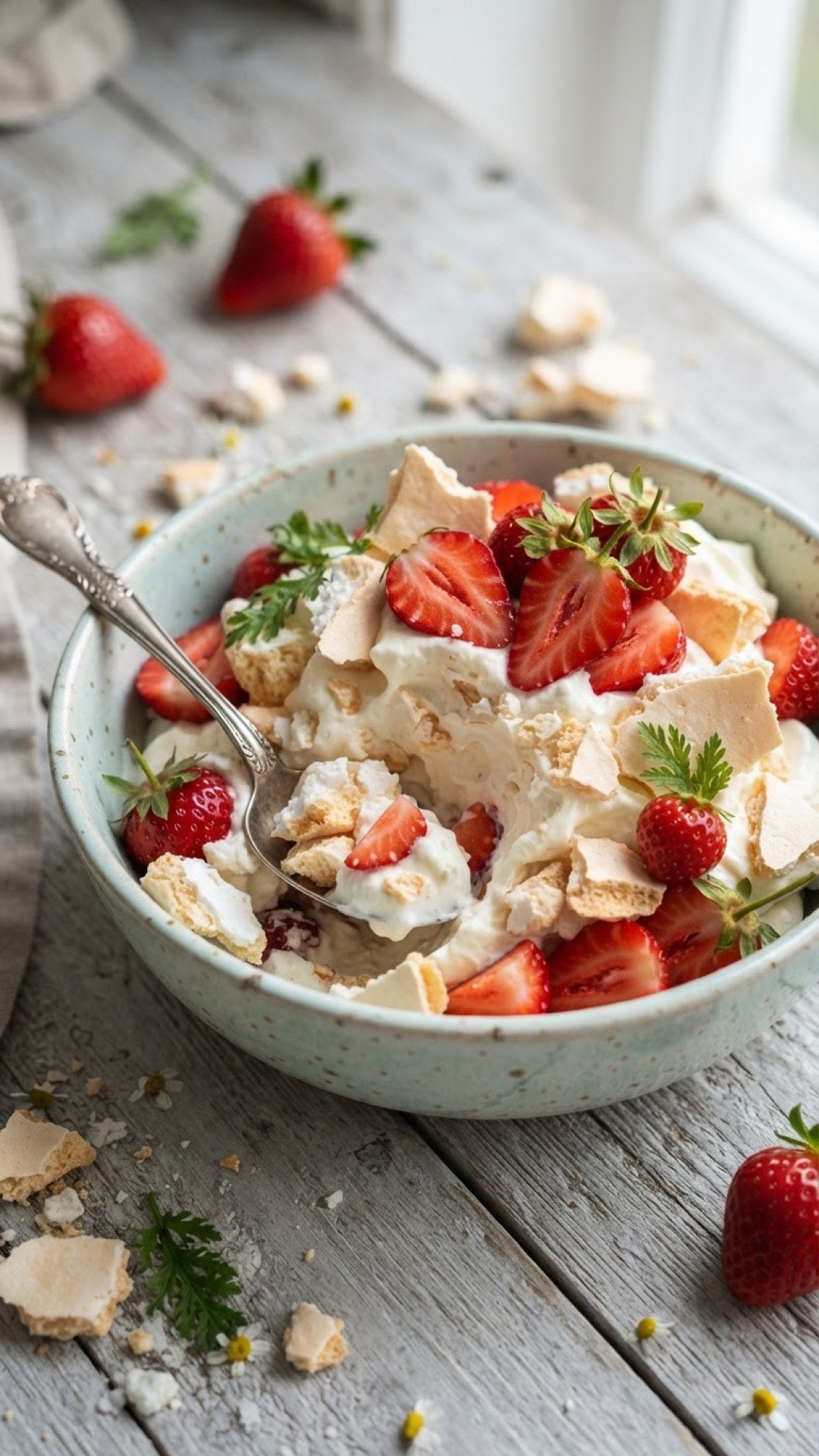 Meringue Eton Mess Preparation