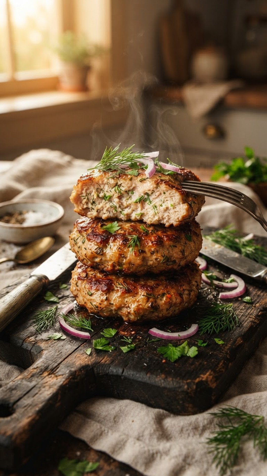 Pork Patties Preparation