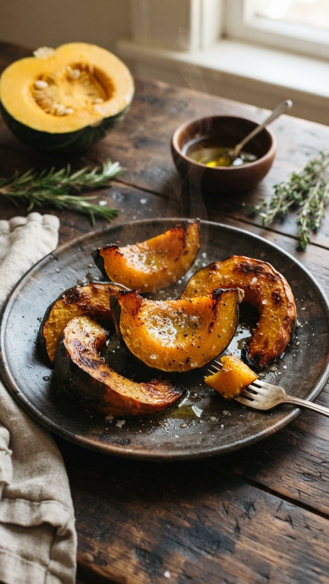 Roasted Kabocha Squash Preparation